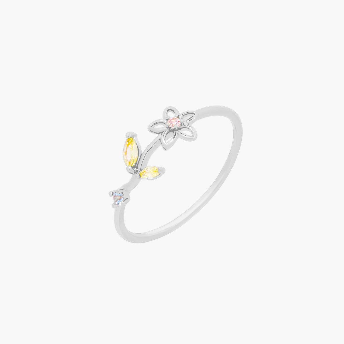 Peridot flower ring